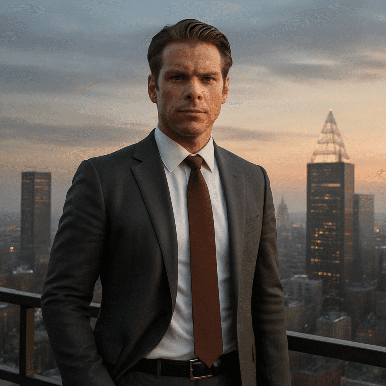 Homem Confiante de terno